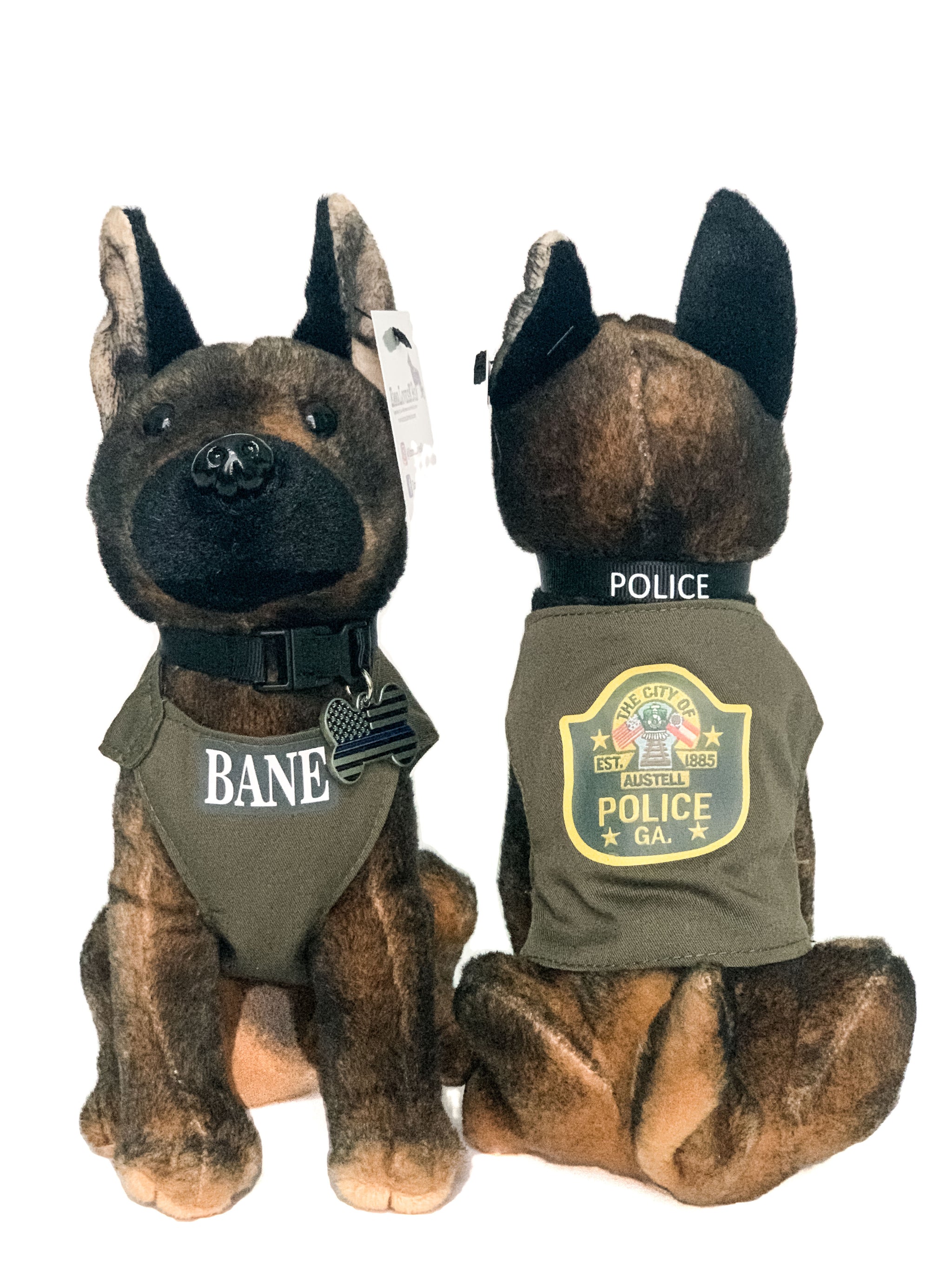 Police fashion dog stuffed animal